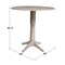 International Concepts Round 42 in Round Dual Drop Leaf Pedestal Table, 42.3 inH, Washed Gray Taupe, 42 W, 42 L, 42.3 in H K09-42DPT-27B-6B-2 - alternate 5